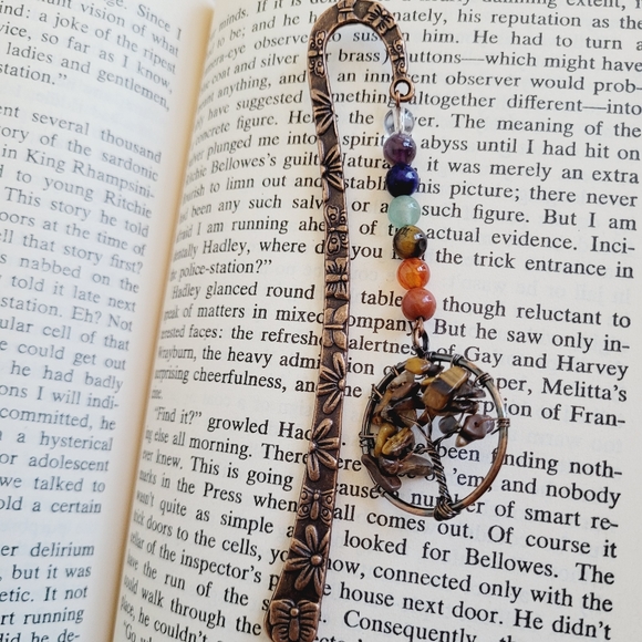 Tigers Eye Genuine Gemstone Bookmark *NWT* - Picture 2 of 8